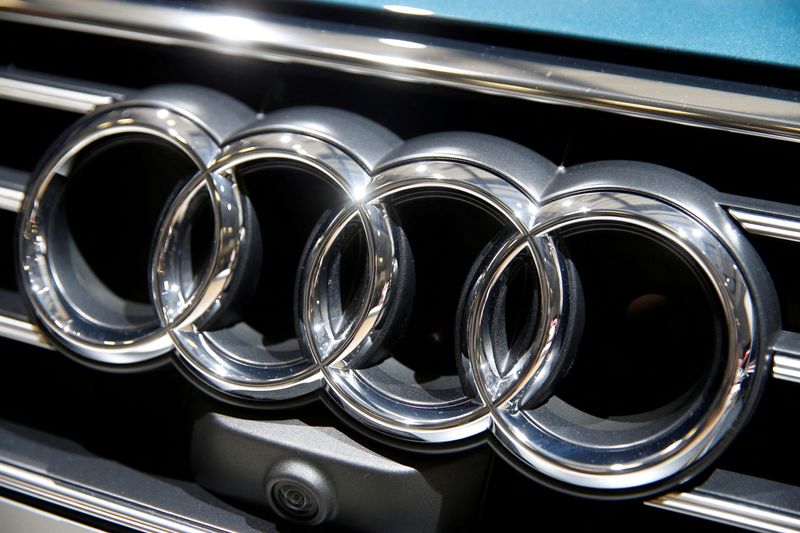 &copy; Reuters. FILE PHOTO: An Audi logo is pictured during the Volkswagen Group's annual general meeting in Berlin, Germany, May 3, 2018. REUTERS/Axel Schmidt