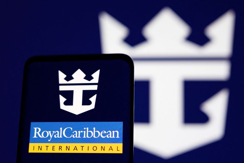 &copy; Reuters. Royal Caribbean logo is seen displayed in this illustration taken, May 3, 2022. REUTERS/Dado Ruvic/Illustration