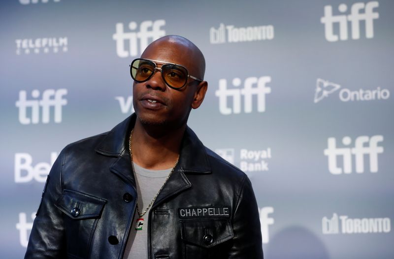 &copy; Reuters. FILE PHOTO: Actor Dave Chappelle arrives for the press conference to promote the film A Star is Born at the Toronto International Film Festival (TIFF) in Toronto, Ontario, Canada, September 9, 2018.  REUTERS/Mario Anzuoni
