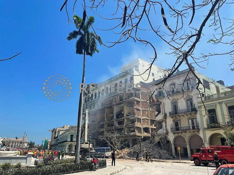 &copy; Reuters. Hotel Saratoga, em Havana, após explosão
06/05/2022
REUTERS/Alexandre Meneghini