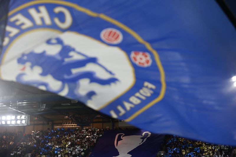 &copy; Reuters. Torcida do Chelsea em partida da Liga dos Campeões no estádio Stamford Bridge
06/04/2022
Action Images/Peter Cziborra