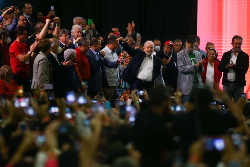 &copy; Reuters. Ex-presidente Luiz Inácio Lula da Silva lança pré-campanha em São Paulo
07/05/2022
REUTERS/Carla Carniel