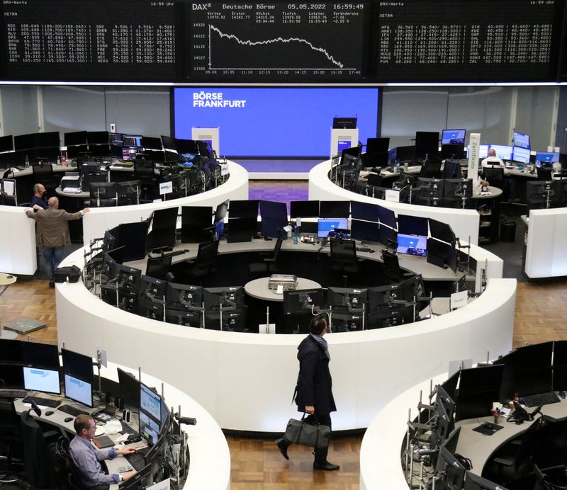 &copy; Reuters. Wall Street devrait reculer à l'ouverture et les Bourses européennes sont en baisse lundi à mi-séance. À Paris, le CAC 40 perd 2,12% à 6.125,57 vers 11h30 GMT. À Francfort, le Dax cède 1,78% et à Londres, le FTSE abandonne 1,92%. /Photo prise le 