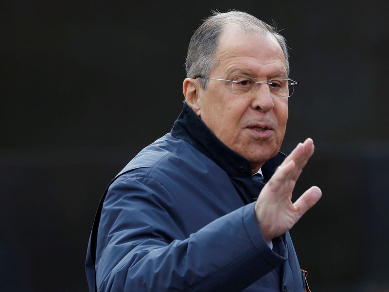 &copy; Reuters. Russian Foreign Minister Sergei Lavrov attends a military parade on Victory Day, which marks the 77th anniversary of the victory over Nazi Germany in World War Two, in Red Square in central Moscow, Russia May 9, 2022. REUTERS/Maxim Shemetov