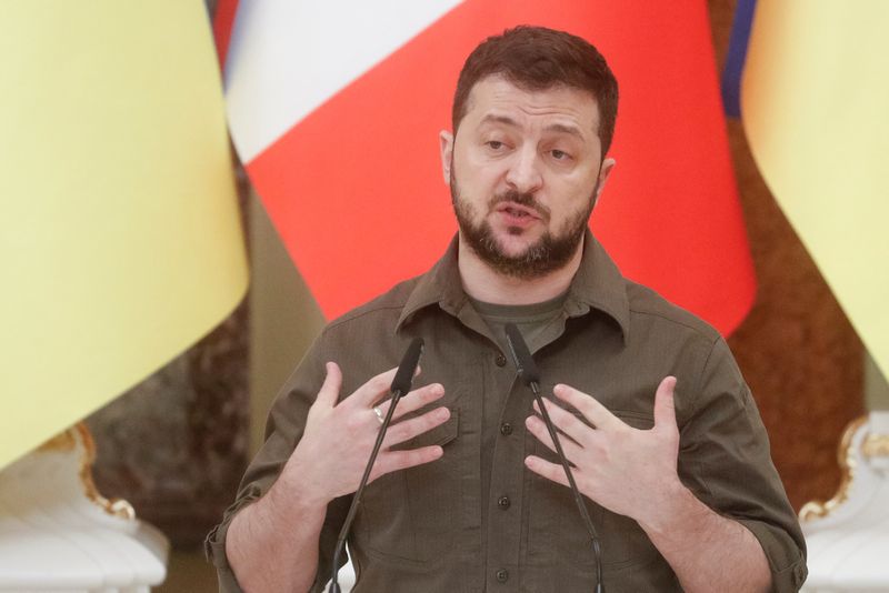 &copy; Reuters. Presidente da Ucrânia, Volodymyr Zelenskiy em Kiev
08/05/2022 REUTERS/Valentyn Ogirenko