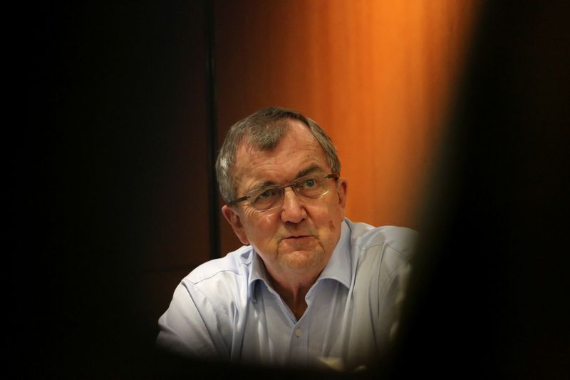 &copy; Reuters. Mark Bristow, CEO of Barrick Gold ​Co. looks on during an interview with Reuters at the African Mining Indaba 2022 conference, in Cape Town, South Africa, May 11, 2022. REUTERS/Shelley Christians