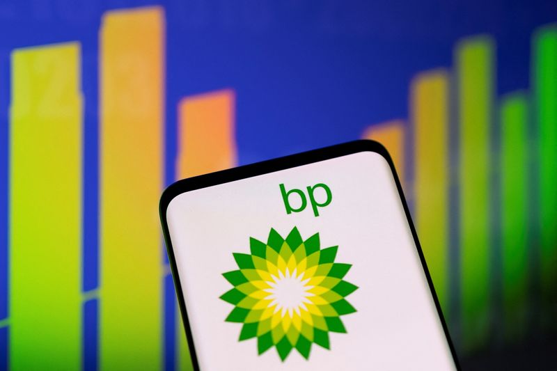&copy; Reuters. FILE PHOTO: BP logo and stock graph are seen in this illustration taken May 1, 2022. REUTERS/Dado Ruvic/Illustration