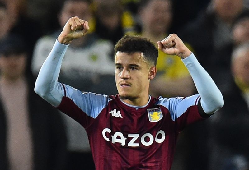 &copy; Reuters. Meia Philippe Coutinho, do Aston Villa
10/03/2022
REUTERS/Peter Powell