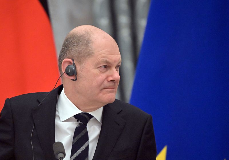 &copy; Reuters. Chanceler da Alemanha, Olaf Scholz durante visita a Moscou
15/02/2022 Sputnik/Sergey Guneev/Pool via REUTERS