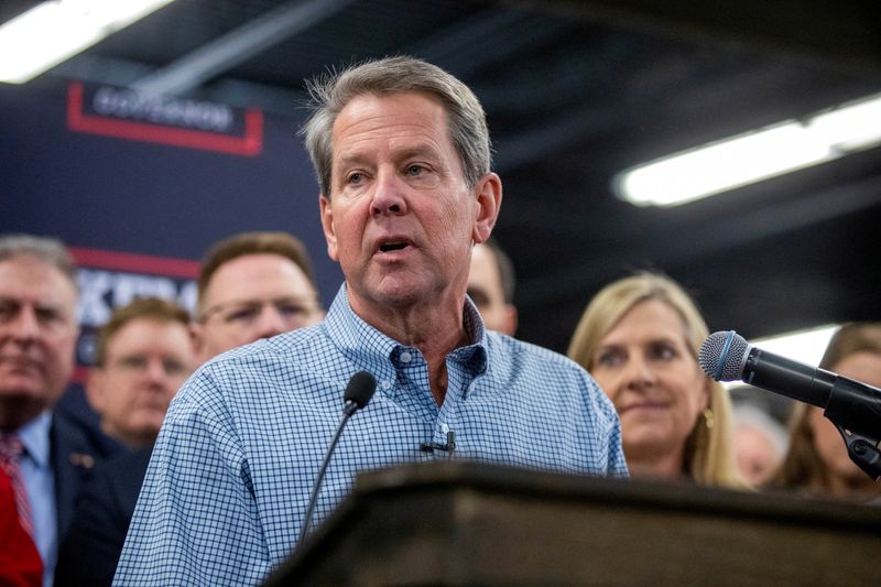 Pence backs Georgia's Kemp in opposition to Trump
