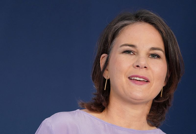 &copy; Reuters. FILE PHOTO: German Foreign Minister Annalena Baerbock attends the final news conference during the G7 foreign ministers' summit in Weissenhaeuser Strand, Germany, May 14, 2022. Marcus Brandt/Pool via REUTERS