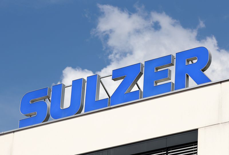 &copy; Reuters. FILE PHOTO: The logo is seen at the plant of Sulzer Mixpac AG of Swiss engineering group Sulzer AG in Haag, Switzerland July 5, 2019. REUTERS/Arnd Wiegmann