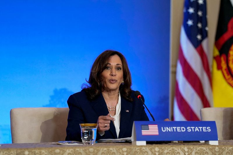 &copy; Reuters. FILE PHOTO: U.S. Vice President Kamala Harris speaks during an event with leaders of the Association of Southeast Asian Nations (ASEAN) as part of the U.S.-ASEAN Special Summit, in Washington, U.S., May 13, 2022. REUTERS/Elizabeth Frantz/File Photo