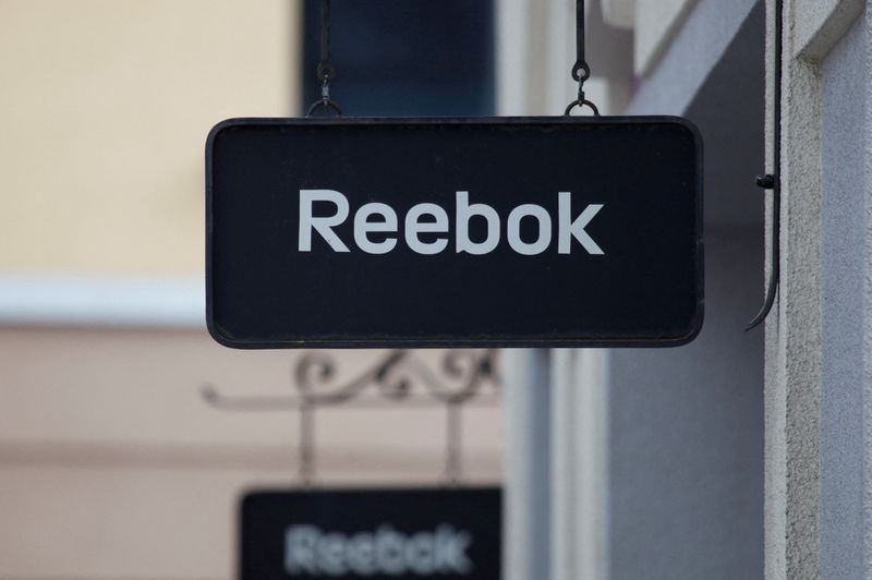 &copy; Reuters. FILE PHOTO: Boards with Reebok store logo are seen on a shopping center at the outlet village Belaya Dacha outside Moscow, Russia, April 23, 2016.  REUTERS/Grigory Dukor
