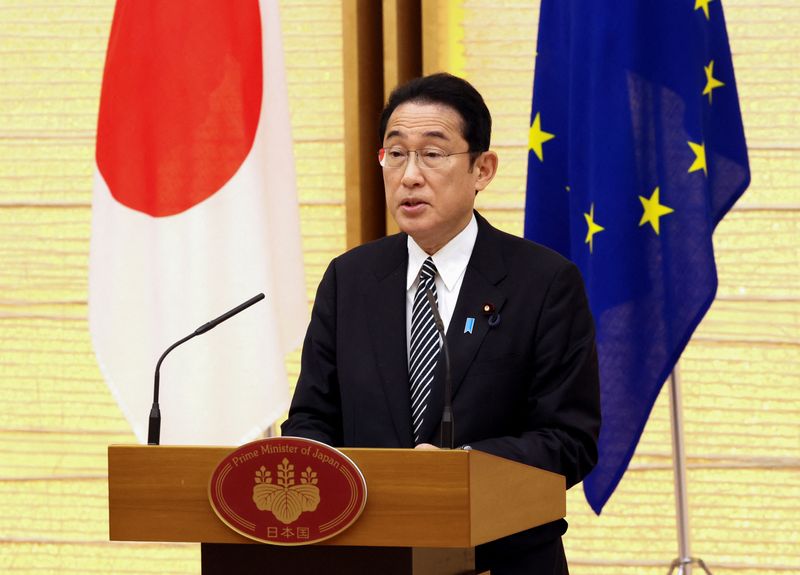&copy; Reuters. Primeiro-ministro do Japão, Fumio Kishida, em Tóquio
12/05/2022 Yoshikazu Tsuno/Pool via REUTERS