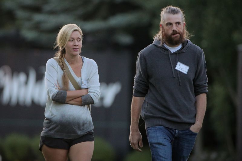 &copy; Reuters. FILE PHOTO: Annie Cannon-Brookes and Mike Cannon-Brookes, chief executive officer of Atlassian, attend the annual Allen and Co. Sun Valley media conference in Sun Valley, Idaho, U.S., July 11, 2019. REUTERS/Brendan McDermid