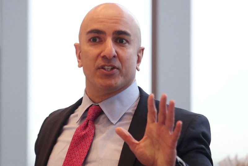 &copy; Reuters. FILE PHOTO: President of the Federal Reserve Bank on Minneapolis Neel Kashkari speaks during an interview in New York, U.S., March 29, 2019. REUTERS/Shannon Stapleton