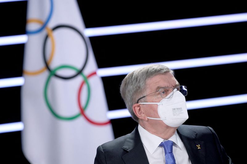 &copy; Reuters. El presidente del Comité Olímpico Internacional (COI), Thomas Bach, asiste a la última jornada de la 139ª Sesión del COI en la Casa Olímpica de Lausana, Suiza, 20 de mayo de 2022. REUTERS/Denis Balibouse