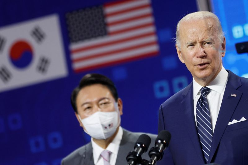 Biden, South Korea's Yoon vow to deter North Korea but offer COVID aid