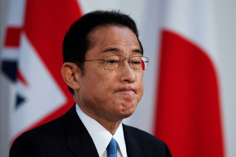 &copy; Reuters. Le Premier ministre japonais Fumio Kishida a déclaré samedi qu'il était déçu par le développement de Pékin en mer de Chine orientale, estimant qu'il était "inacceptable". /Photo prise le 5 mai 2022/REUTERS/Peter Nicholls