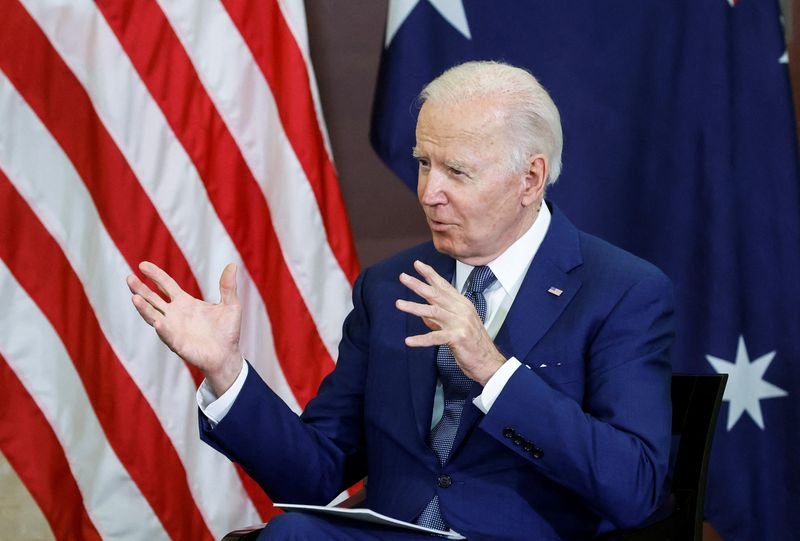 &copy; Reuters. Presidente dos EUA, Joe Biden, durante reunião com primeiro-ministro da Austrália em Tóquio
24/05/2022 REUTERS/Jonathan Ernst