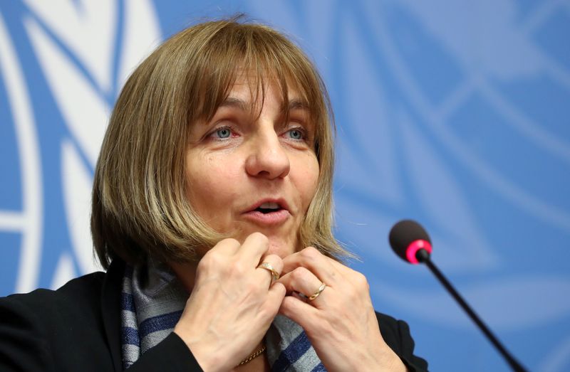 &copy; Reuters. Sylvie Briand, diretora da OMS para Preparação Global para Riscos Infecciosos, durante entrevista coletiva em Genebra
04/02/2020 REUTERS/Denis Balibouse