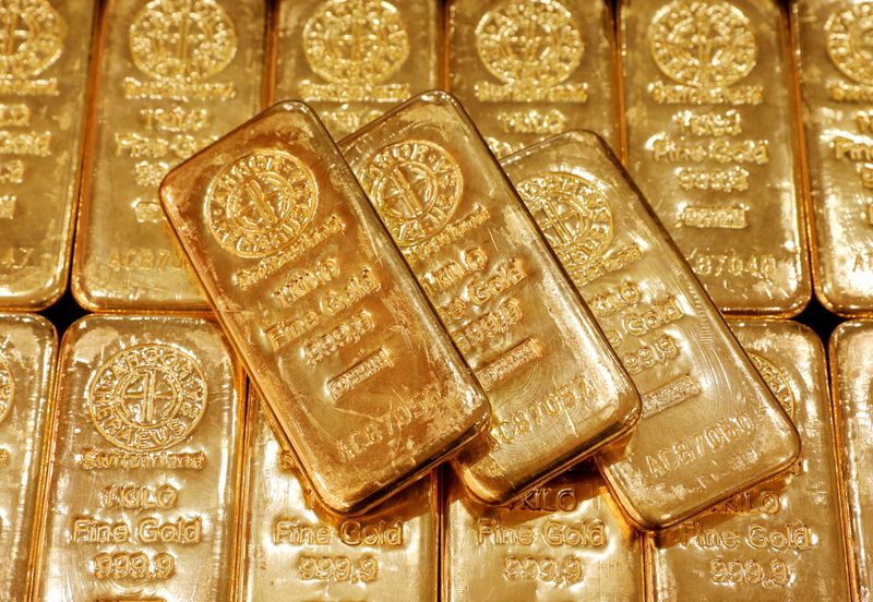 Gold prices fall on dollar strength; Fed minutes in focus