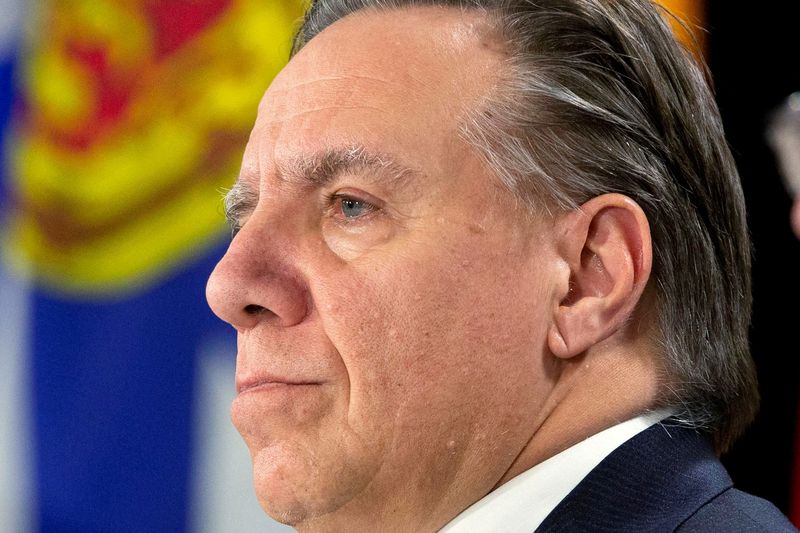 &copy; Reuters. FILE PHOTO: \Quebec Premier Francois Legault is pictured during a news conference after a meeting with Canada's provincial premiers in Toronto, Ontario, Canada December 2, 2019. REUTERS/Carlos Osorio//File Photo