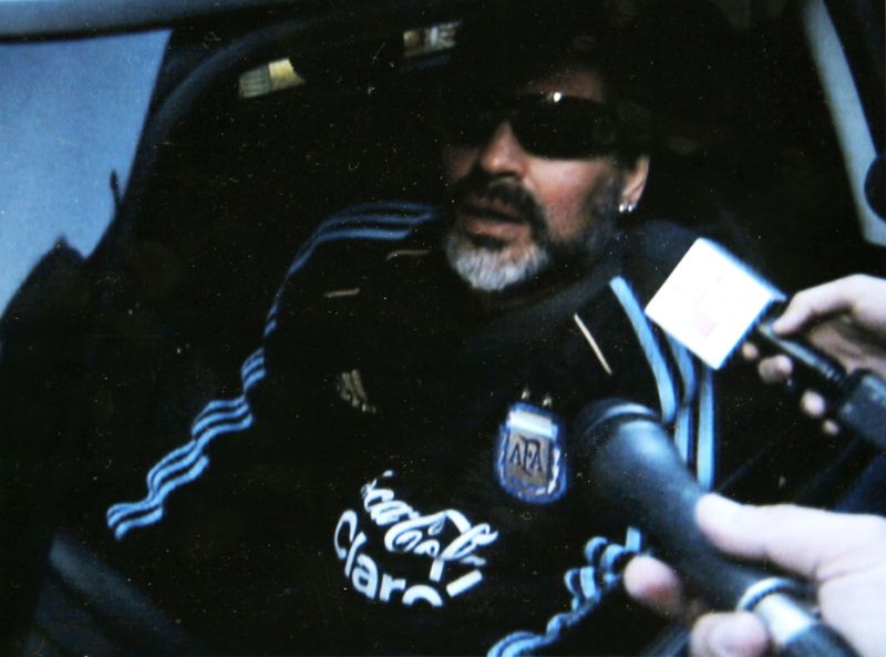 &copy; Reuters. صورة من تلفزيون رويترز لأسطورة كرة القدم الأرجنتيني دييجو مارادونا. أرشيف رويترز. 