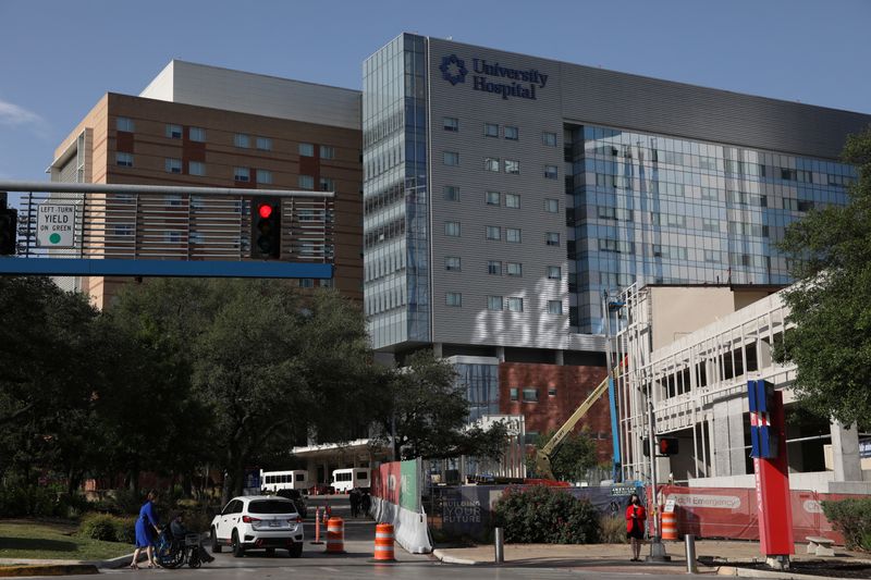 &copy; Reuters. FILE PHOTO: A view of the University Hospital, where injured victims of a mass shooting in Uvalde, TX are treated, in San Antonio, Texas, U.S., May 25, 2022.  REUTERS/Lisa Krantz 