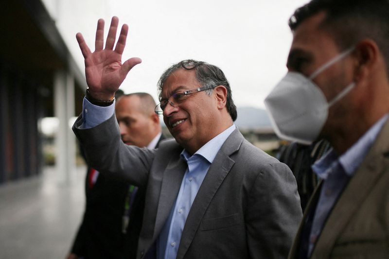 &copy; Reuters. Candidato de esquerda à Presidência da Colômbia Gustavo Petro em Bogotá
26/05/2022 REUTERS/Luisa Gonzalez