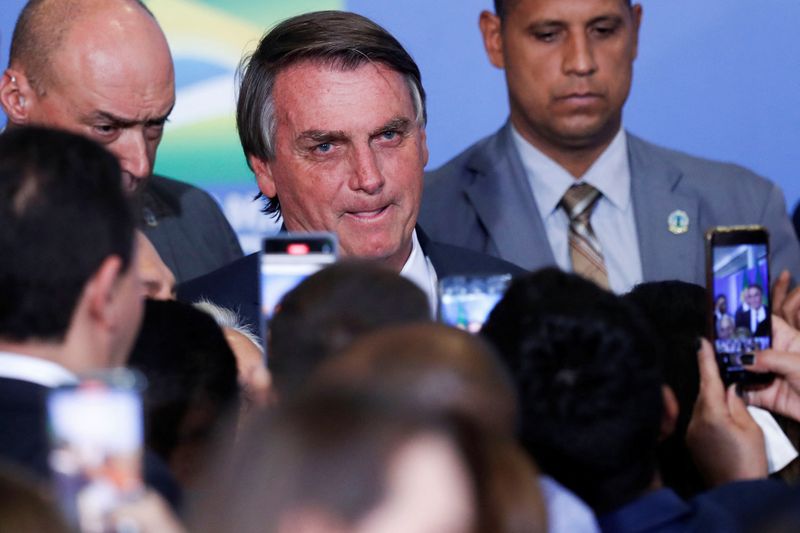&copy; Reuters. Presidente Jair Bolsonaro durante cerimônia no Palácio do Planalto
25/05/2022 REUTERS/Adriano Machado
