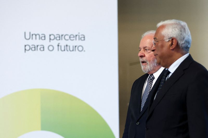 &copy; Reuters. Brazil's President Luiz Inacio Lula da Silva meets with Portugal's Prime Minister Antonio Costa ahead of the Portugal-Brazil Summit, at Belem Cultural Centre in Lisbon, Portugal, April 22, 2023. REUTERS/Rodrigo Antunes