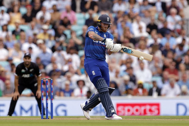 &copy; Reuters. FILE PHOTO: Cricket - Third One Day International - England v New Zealand - The Oval, London, Britain - September 13, 2023 England's Ben Stokes in action Action Images via Reuters/Andrew Couldridge/File Photo