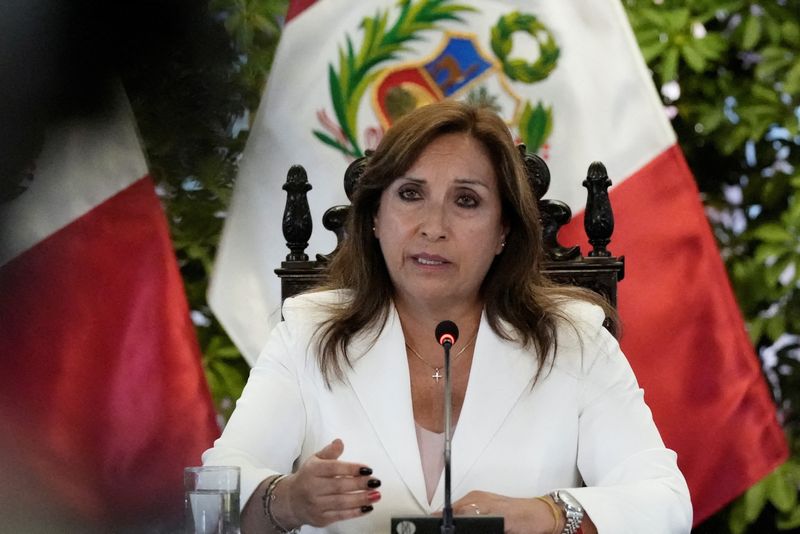 &copy; Reuters. Presidente do Peru, Dina Boluarte
24/01/2023
REUTERS/Angela Ponce