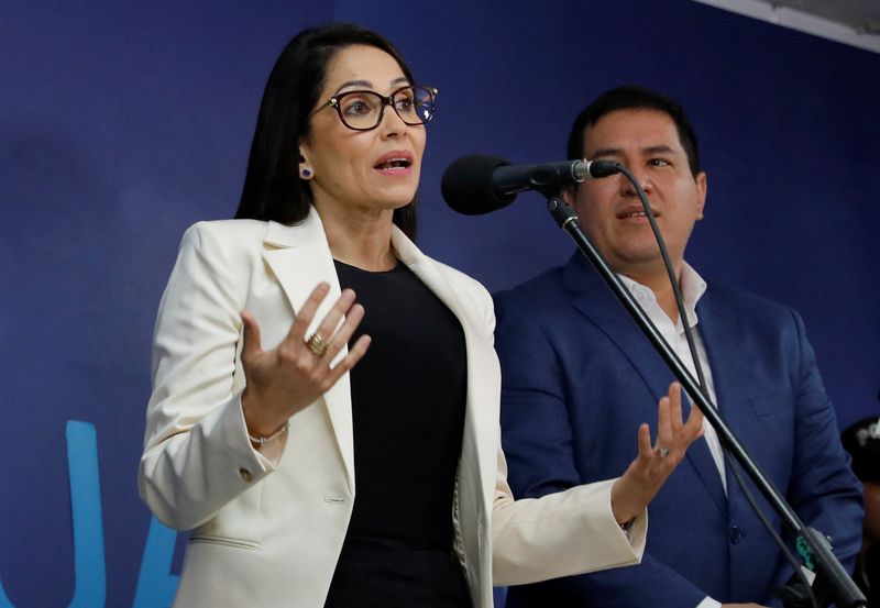 Ecuador presidential rivals agree tough stance on crime, differ on economy
