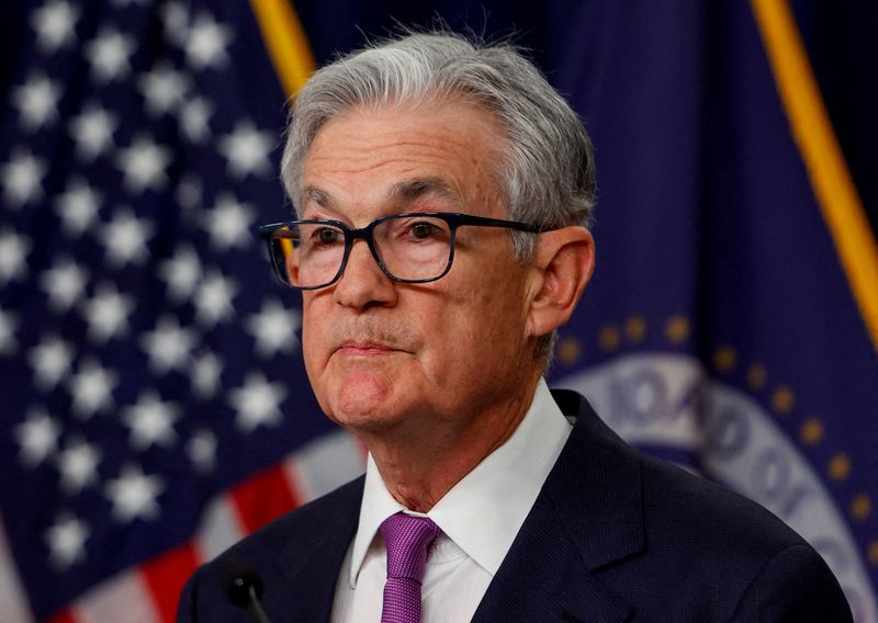 &copy; Reuters. FILE PHOTO: U.S. Federal Reserve Chair Jerome Powell holds a press conference in Washington, U.S, September 20, 2023. REUTERS/Evelyn Hockstein/File Photo