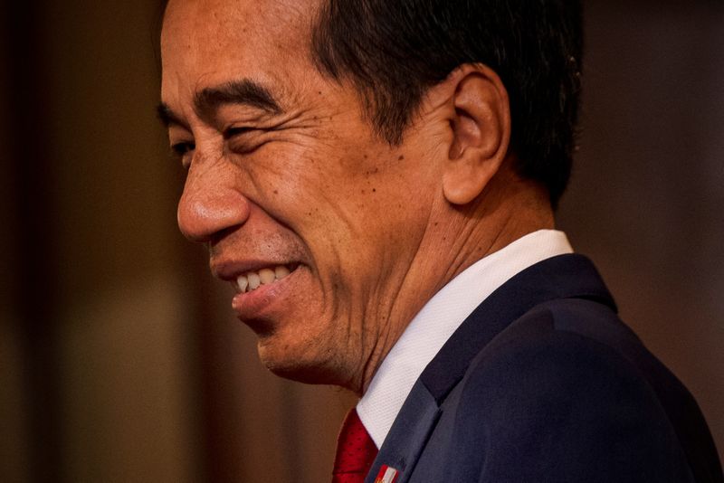 &copy; Reuters. Indonesian President Joko Widodo looks on during his visit to the Malacanang Palace, in Manila, Philippines, January 10, 2024.    Ezra Acayan/Pool via REUTERS/File Photo