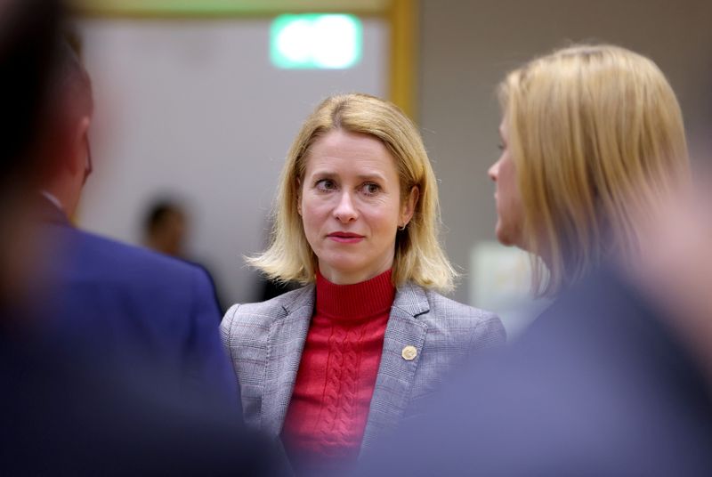 &copy; Reuters. FOTO DE ARCHIVO. La primera ministra de Estonia, Kaja Kallas, asiste a una cumbre de la Unión Europea en Bruselas, Bélgica. 1 de febrero de 2024. REUTERS/Johanna Geron