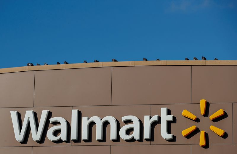 &copy; Reuters. Walmart's logo is seen outside one of the stores in Chicago, Illinois, U.S., November 20, 2018. REUTERS/Kamil Krzaczynski/File Photo
