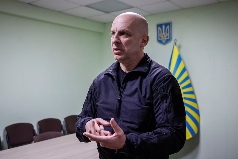 &copy; Reuters. فاديم فيلاشكين حاكم منطقة دونيتسك خلال مقابلة مع رويترز في منطقة دونيتسك بأوكرانيا يوم الثاني من فبراير شباط 2024. تصوير: ألينا سموتكو - رويتر