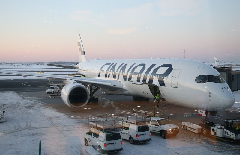&copy; Reuters. FILE PHOTO: A Finnair plane is seen on the tarmac at Helsinki-Vantaa airport, Vantaa, Finland, February 9, 2024. REUTERS/Tom Little/File Photo
