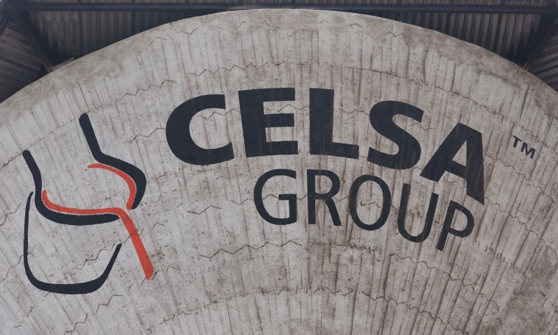 &copy; Reuters. FOTO DE ARCHIVO: El logotipo del grupo Celsa en su fábrica de Castellbisbal, cerca de Barcelona, España. 8 de febrero de 2023. REUTERS/Albert Gea