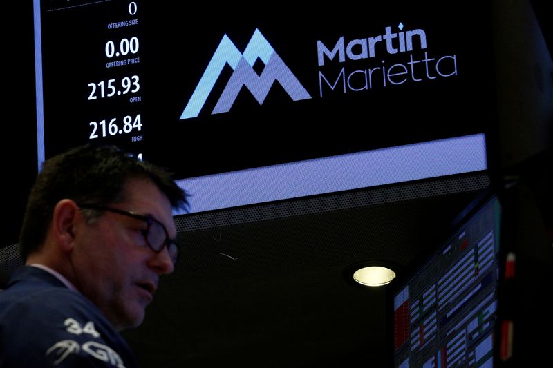 &copy; Reuters. A specialist trader works at the post where Martin Marietta Materials is traded on the floor of the New York Stock Exchange (NYSE) in New York, U.S., March 6, 2017. REUTERS/Brendan McDermid/File Photo