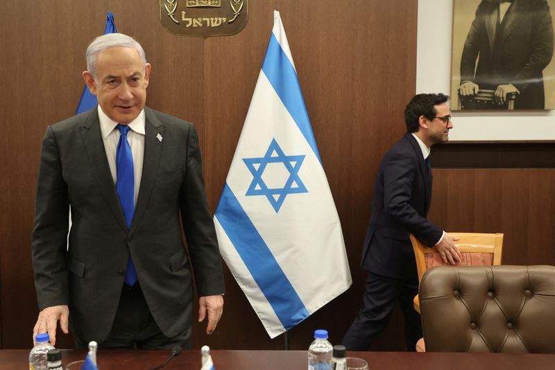 &copy; Reuters. رئيس الوزراء الإسرائيلي بنيامين نتنياهو خلال اجتماع بالقدس في الخامس من فبراير شباط 2024. صورة لرويترز من ممثل لوكالات الأنباء.