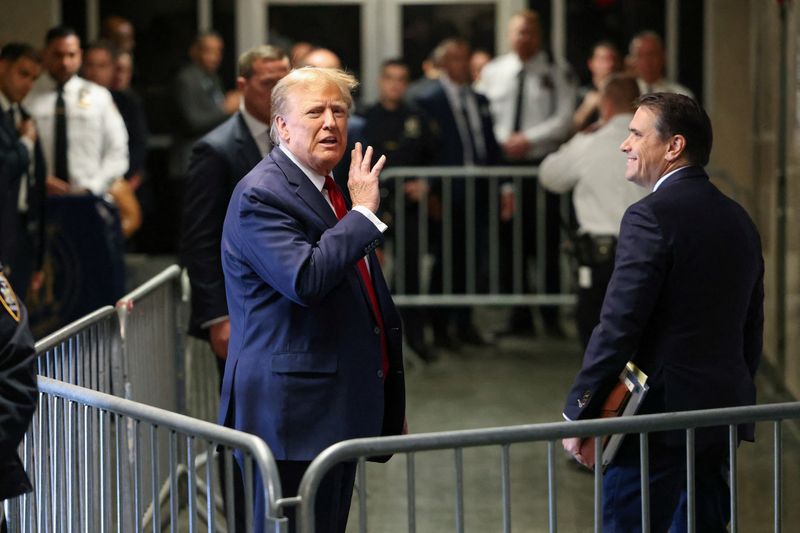 &copy; Reuters. Donald Trump dans un palais de justice à New York, États-Unis. /Photo prise le 15 février 2024. REUTERS/Andrew