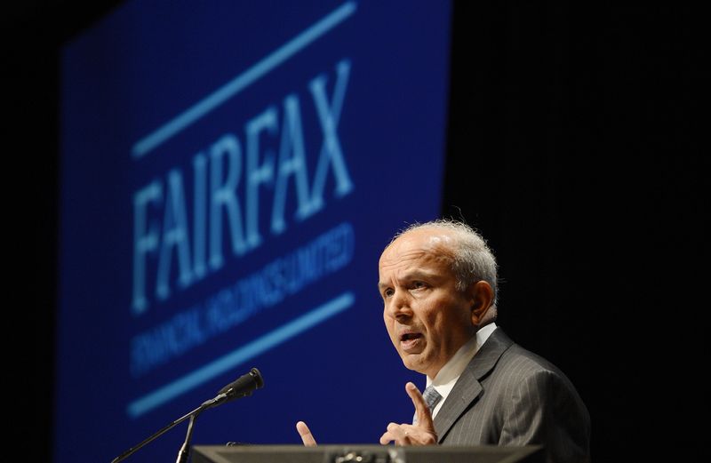 &copy; Reuters. Fairfax Financial Holdings Ltd. Chairman and Chief Executive Officer Prem Watsa speaks during the company's annual meeting in Toronto April 11, 2013. REUTERS/Aaron Harris/File Photo
