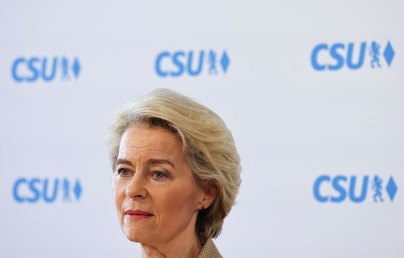 &copy; Reuters. EU Commission President Ursula von der Leyen attends the Munich Security Conference, in Munich, Germany February 16, 2024. REUTERS/Kai Pfaffenbach