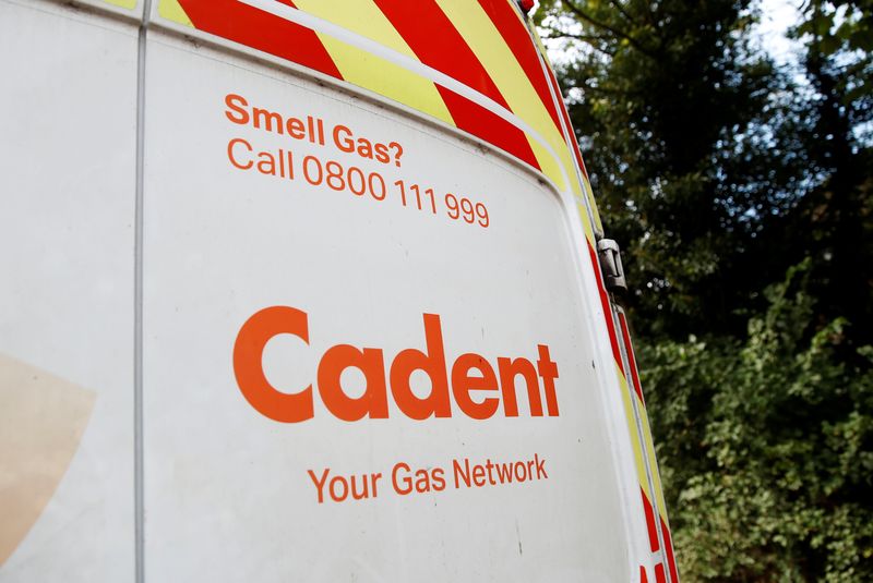 &copy; Reuters. The logo of Cadent gas company is seen on a van in Redbourn, Britain, September 23, 2021.  REUTERS/Peter Cziborra/ File Photo