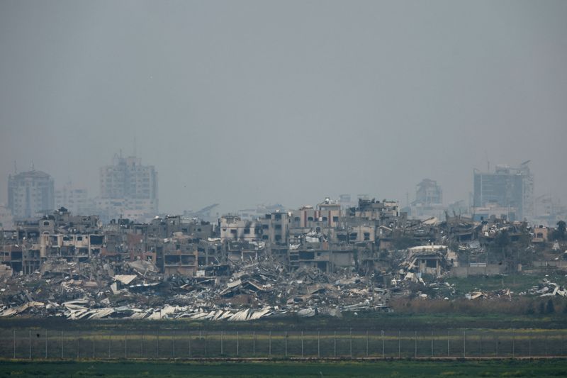 &copy; Reuters. Des ruines dans le nord de Gaza, à la suite des bombardements israéliens. /Photo prise le 18 février 2024/REUTERS/Susana Vera